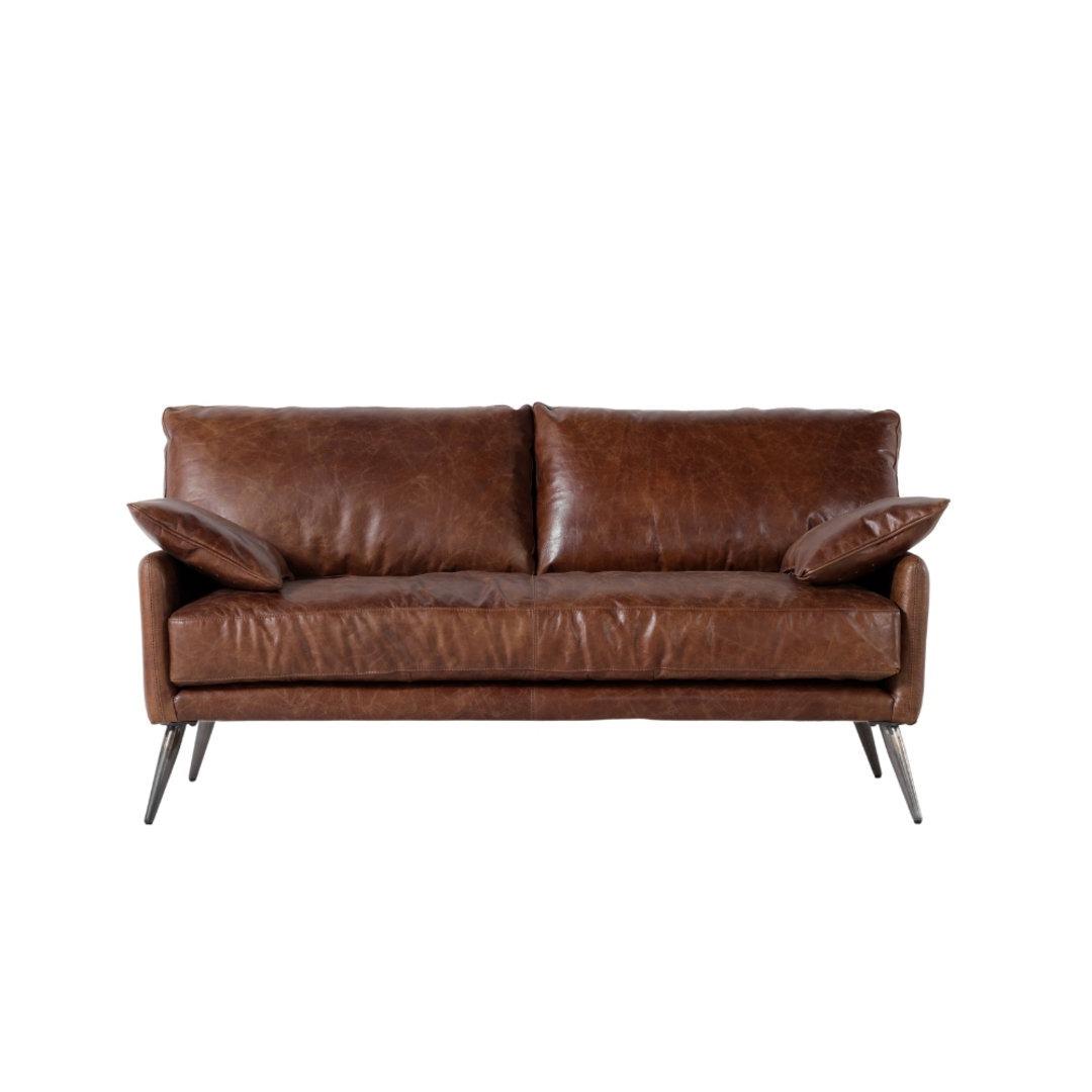 Varese 2 Seater Leather Sofa image 1